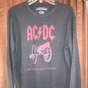 AC/DC Long Sleeve Henley-XL